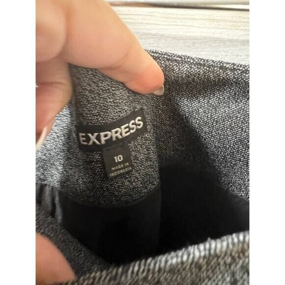 NWOT EXPRESS Gray Pencil Mini Skirt Size 10 - Picture 4 of 6